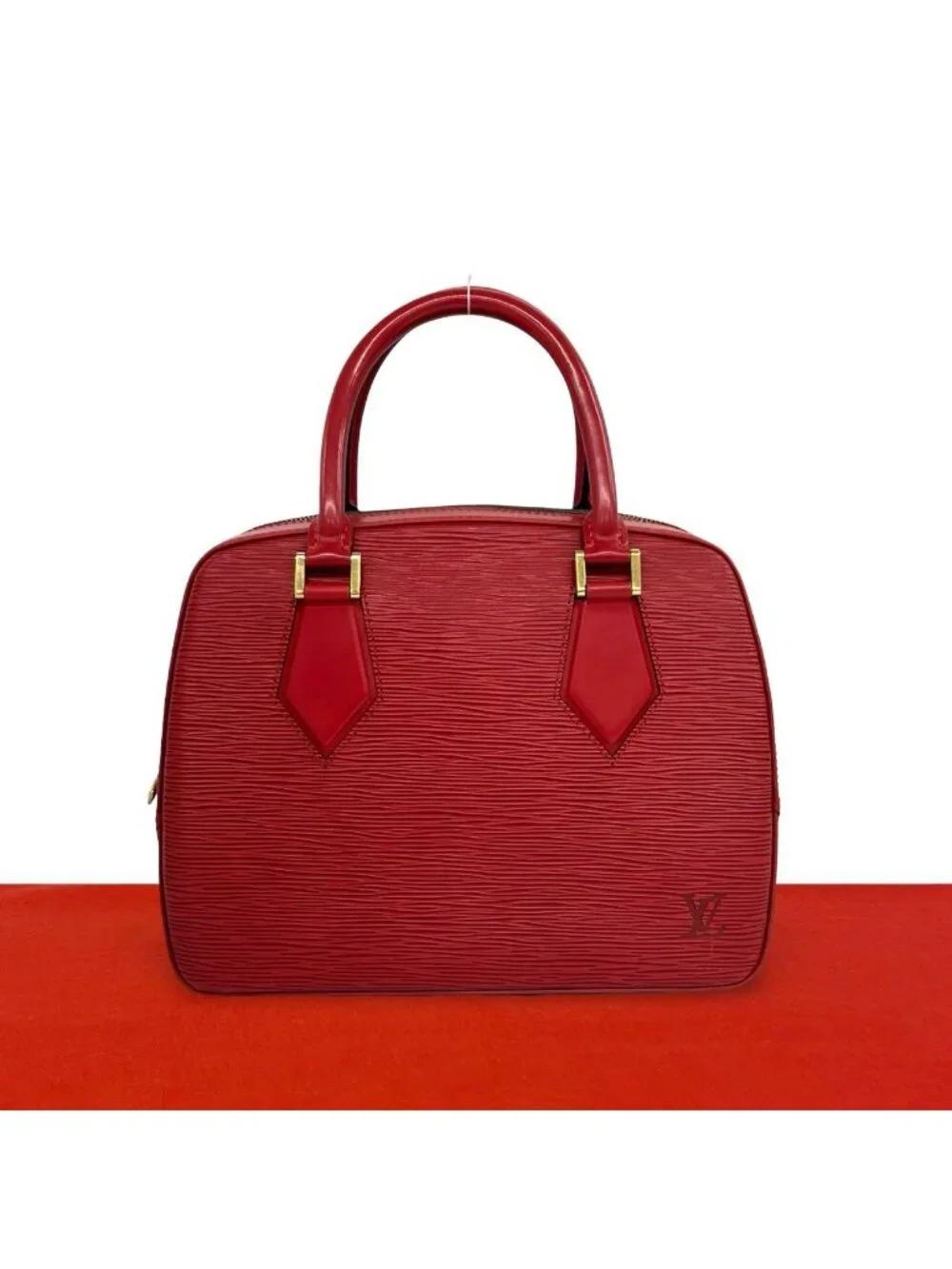 Louis Vuitton Vintage Sablon Epi Leather Mini Boston Bag Castilian